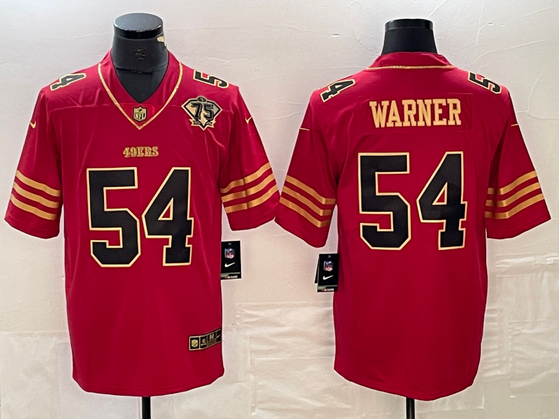 Men's San Francisco 49ers Fred Warner #54 Scarlet Jersey